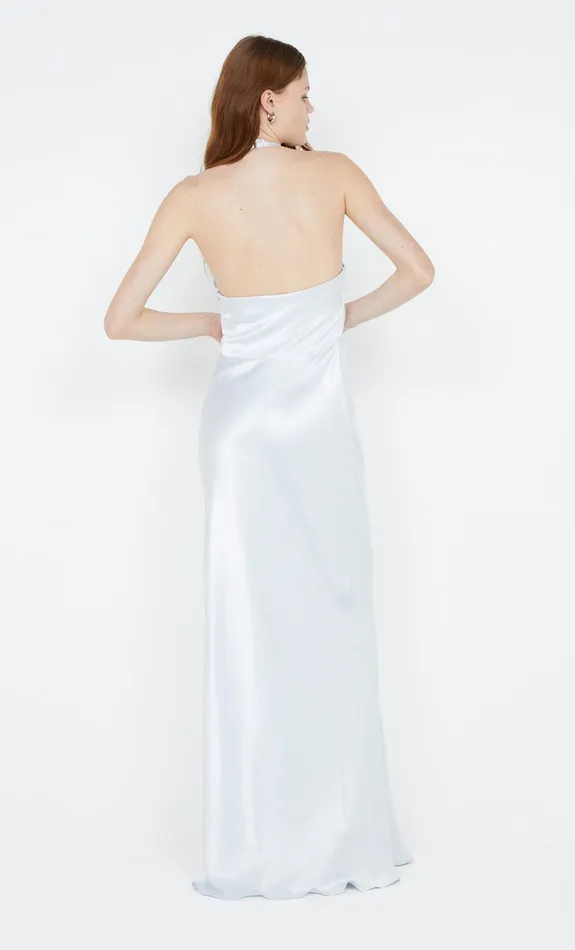 Bec Bridge Maxi Dresses SABIA TWIST DRESS Silver Blue 8211 Women