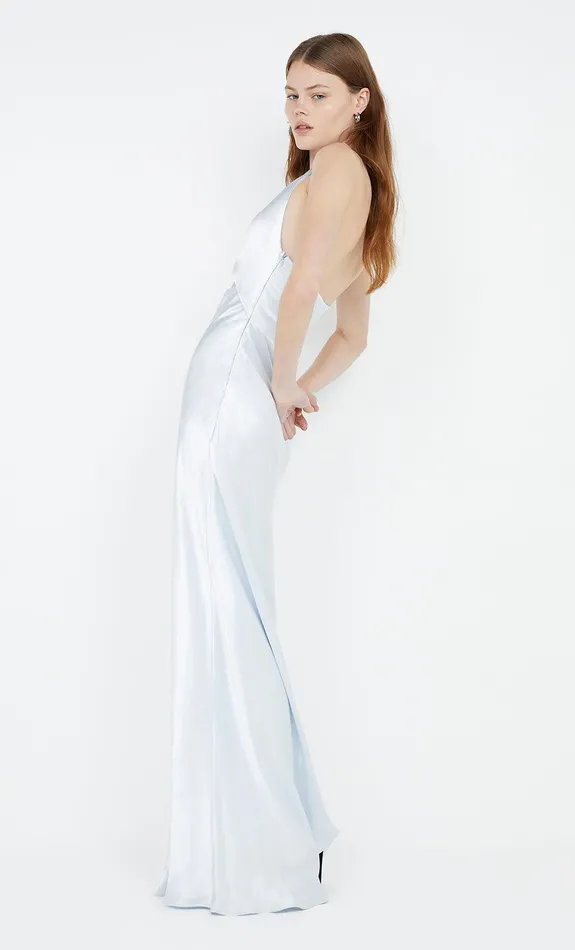 Bec Bridge Maxi Dresses SABIA TWIST DRESS Silver Blue 8211 Women
