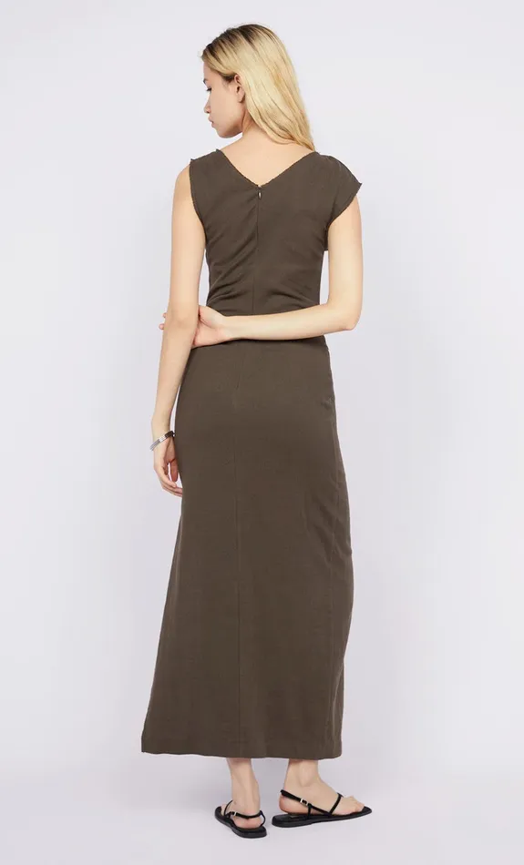 Bec Bridge Maxi Dresses STEFFI GATHER DRESS Twig 8211 Women