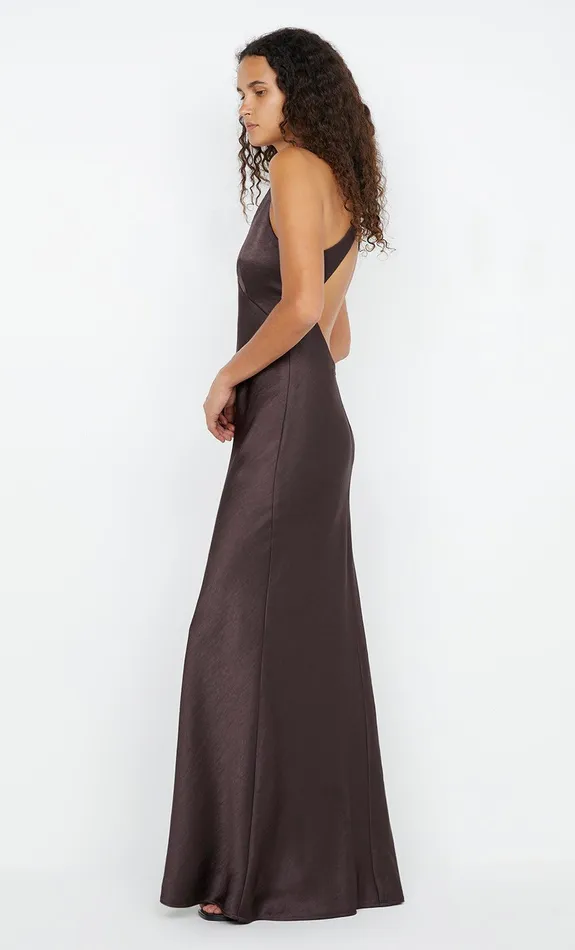Bec Bridge Maxi Dresses THE DREAMER V NECK DRESS Dark Chocolate 8211 Women