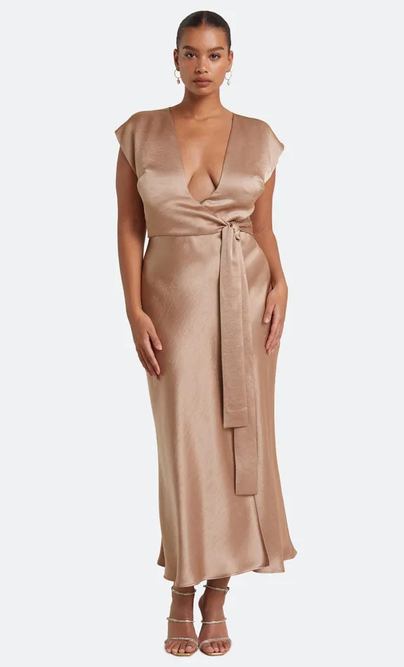 Bec Bridge Maxi Dresses THE DREAMER WRAP DRESS Golden 8211 Women