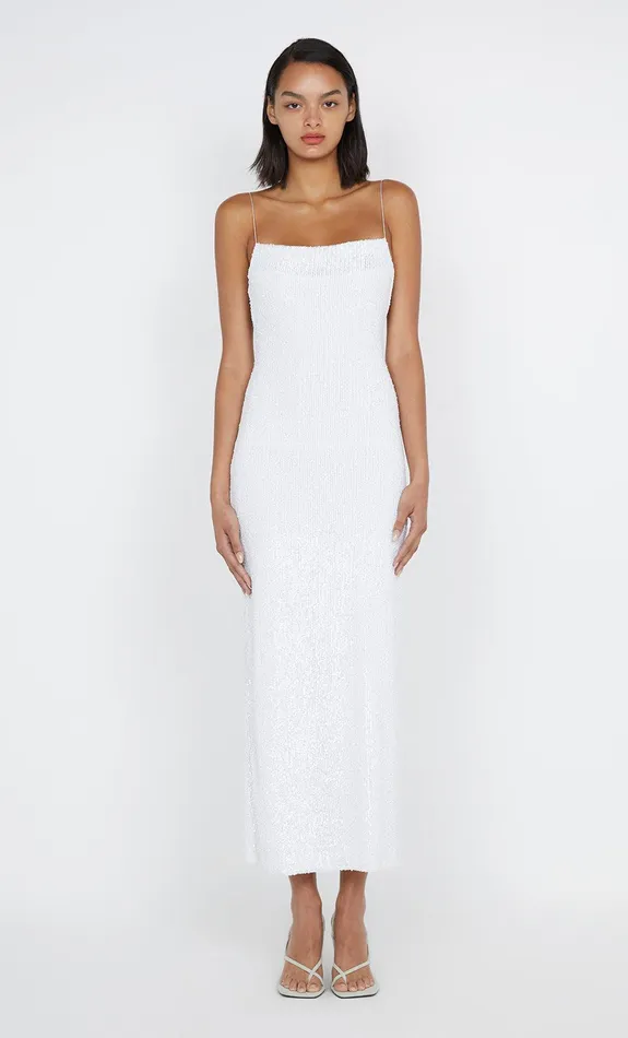 Bec Bridge Prom Dresses AALIYAH SEQUIN MAXI DRESS White 8211 Women