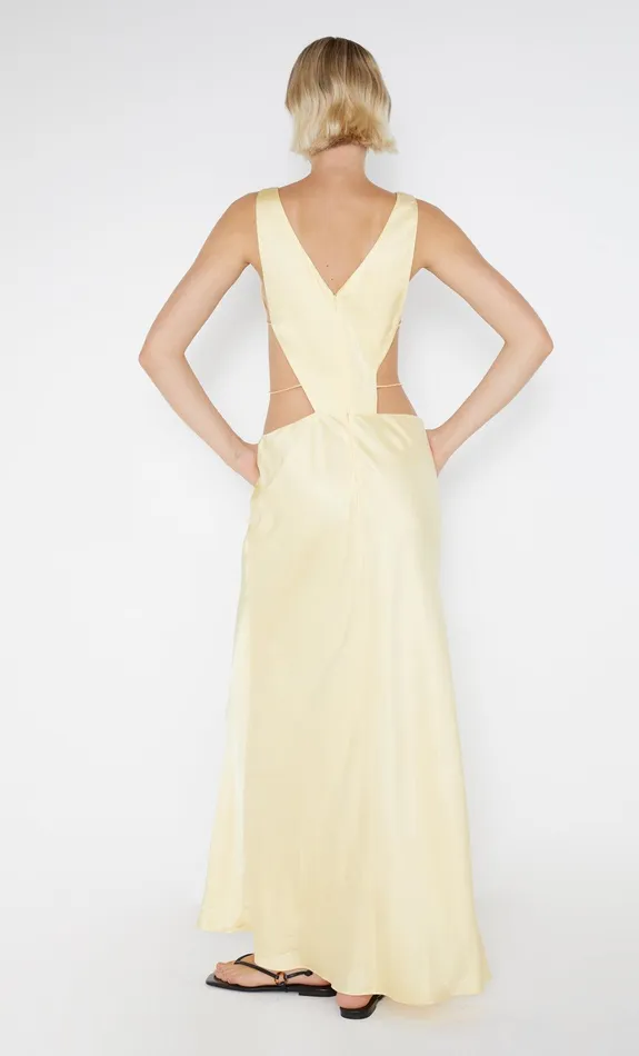 Bec Bridge Prom Dresses AGATHE DIAMOND DRESS Butter Yellow 8211 Women