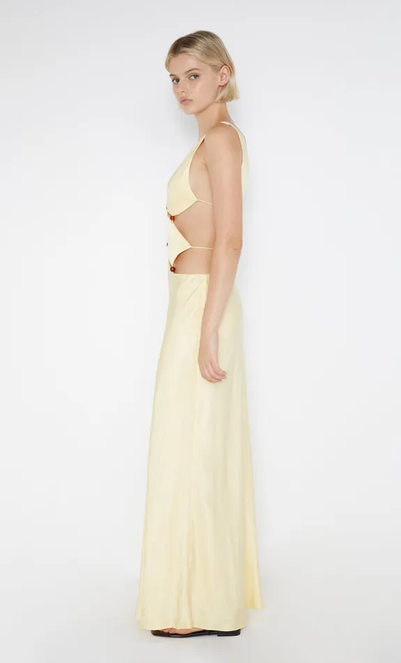 Bec Bridge Prom Dresses AGATHE DIAMOND DRESS Butter Yellow 8211 Women
