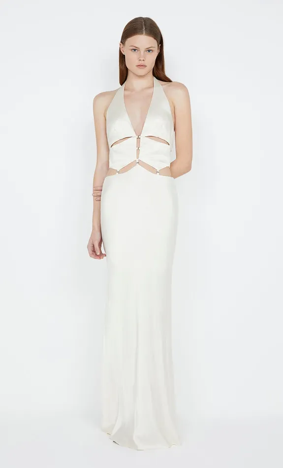Bec Bridge Prom Dresses ALABAMA HALTER DRESS Ivory 8211 Women