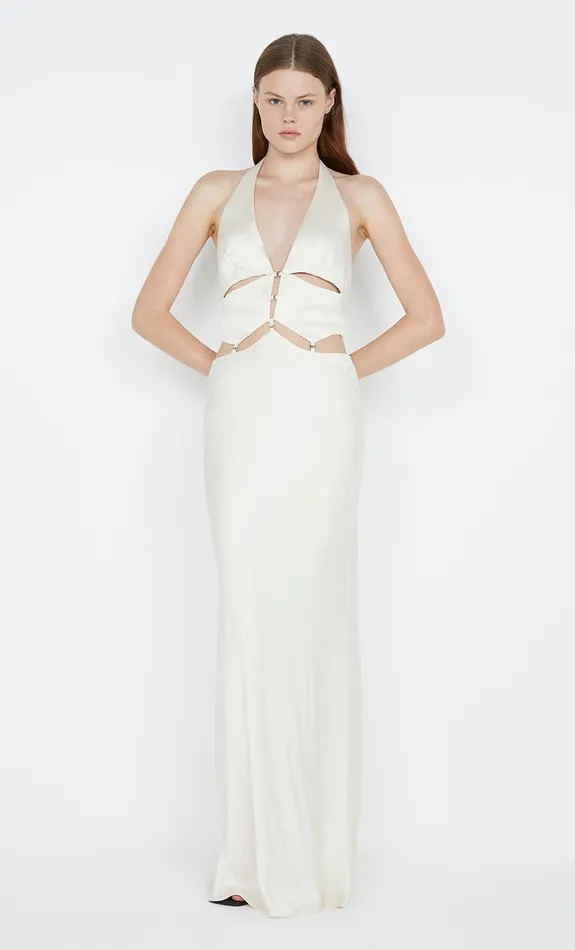 Bec Bridge Prom Dresses ALABAMA HALTER DRESS Ivory 8211 Women