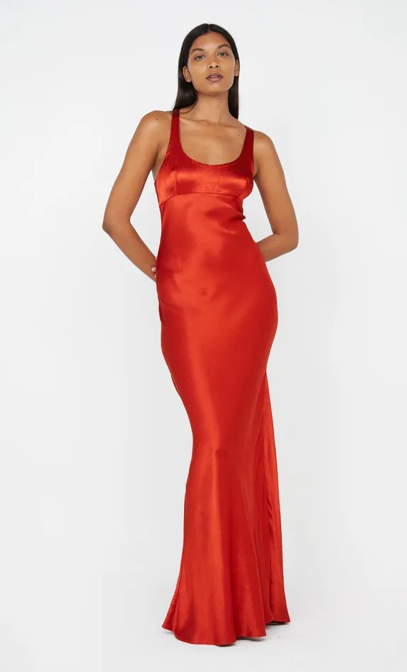 Bec Bridge Prom Dresses MAXINA CROSSOVER DRESS Crimson 8211 Women