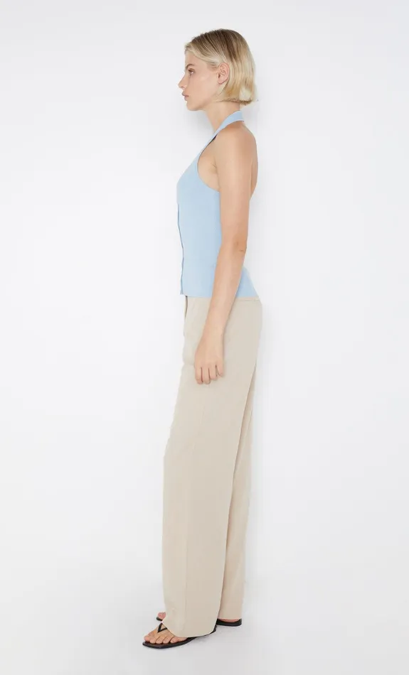 Bec Bridge Tops AMALFI HALTER KNIT TOP Dolphin Blue 8211 Women