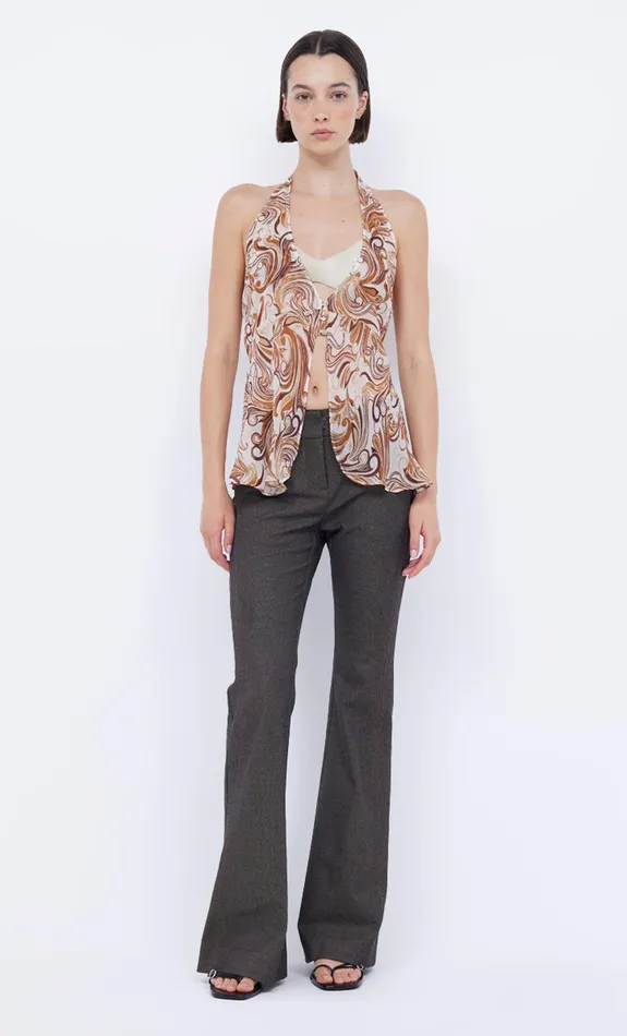 Bec Bridge Tops JOCELYN HALTER TOP Cream Swirl 8211 Women