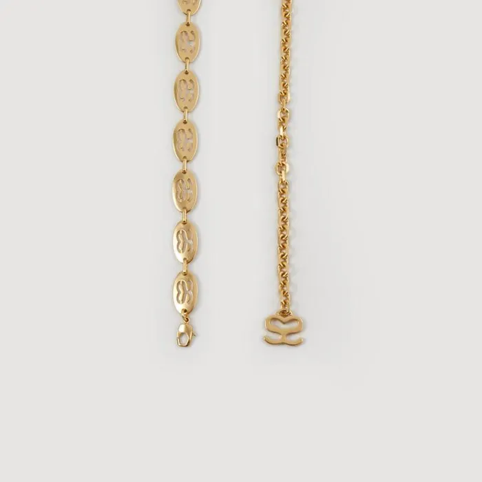 Belts Women SANDRO Jewelled Belt Brass Gold