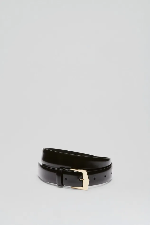 Belts Women Scanlan Theodore POINTED BUCKLE BELT 25 BLACK