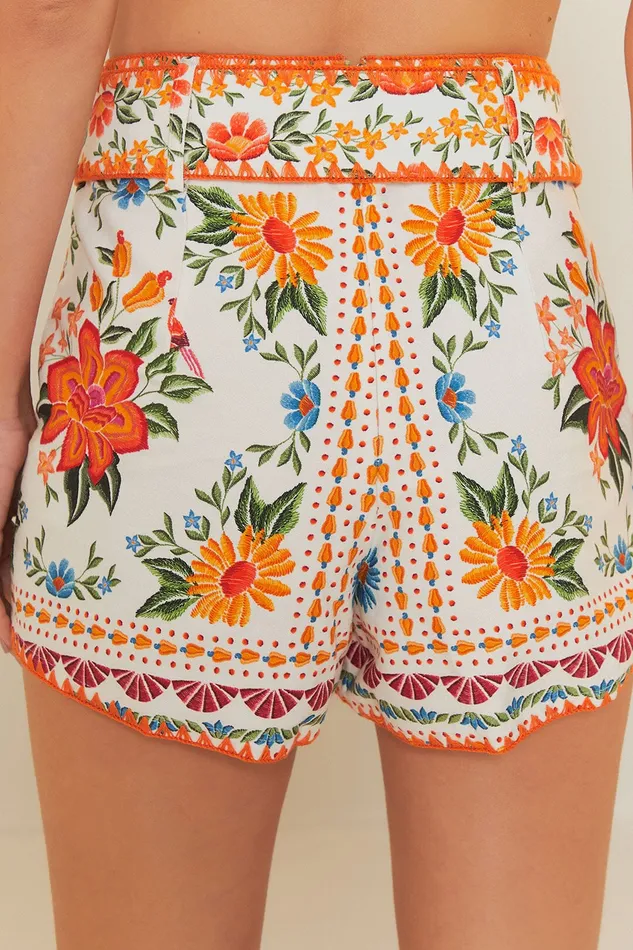 Bloom Garden EuroflaxPremium Linen Shorts Women Farm Rio Shorts