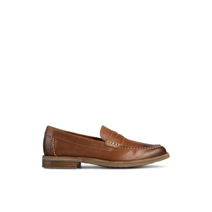 Boat Shoes Men Sperry Topsfield Penny Loafer Medium Beige