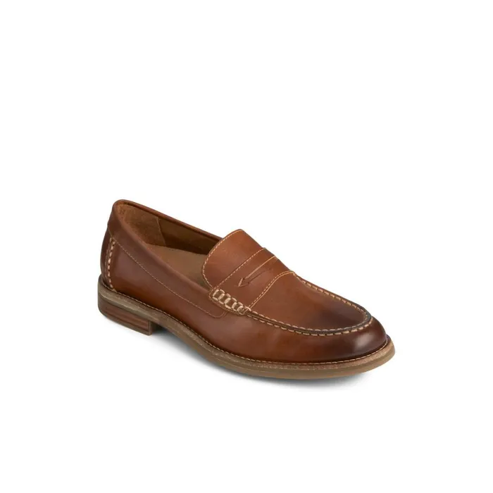 Boat Shoes Men Sperry Topsfield Penny Loafer Medium Beige