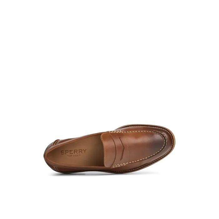 Boat Shoes Men Sperry Topsfield Penny Loafer Medium Beige