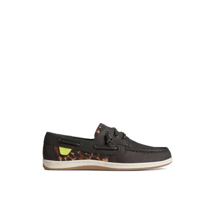 Boat Shoes Women Sperry Songfish Cheetah Boat Shoe Black