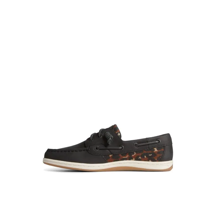 Boat Shoes Women Sperry Songfish Cheetah Boat Shoe Black