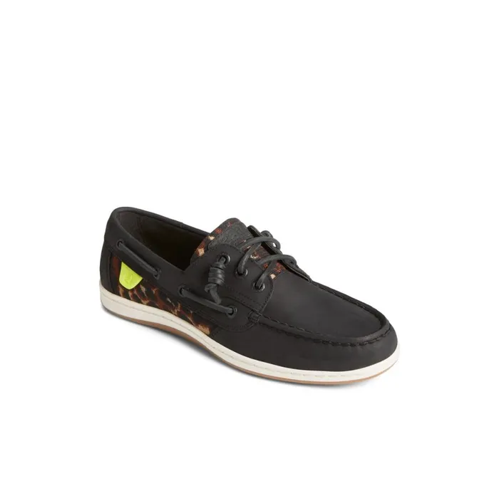 Boat Shoes Women Sperry Songfish Cheetah Boat Shoe Black