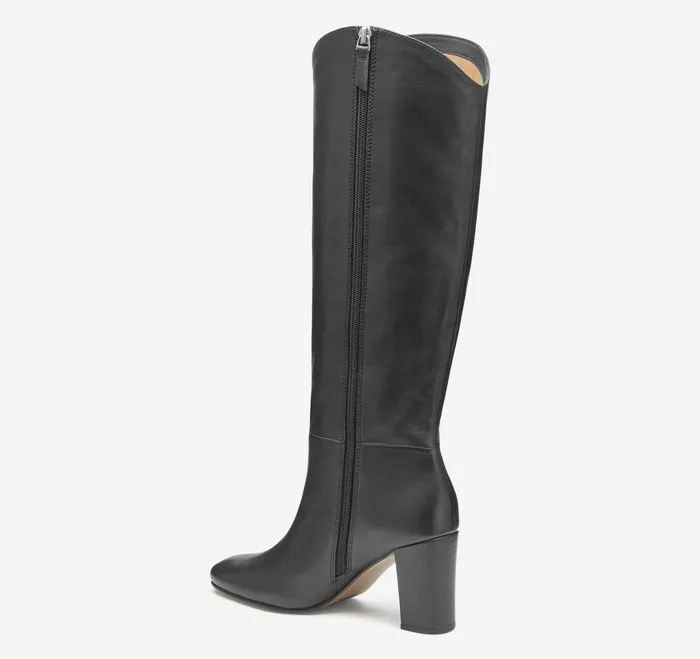 Boots and Booties Women Charlotte KneeHigh Boot Black Italian Nappa Johnston and Murphy