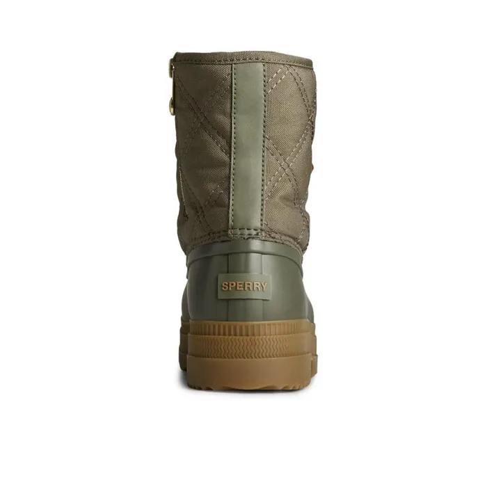 Boots Women Sperry Saltwater 20 Textile Duck Boot Medium Green