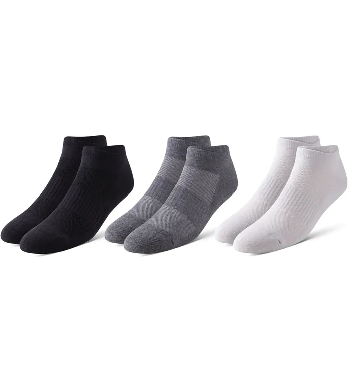 Bowo Cushion Low Cut Grey Socks 3 Pack Men Pair Of Thieves LowCut