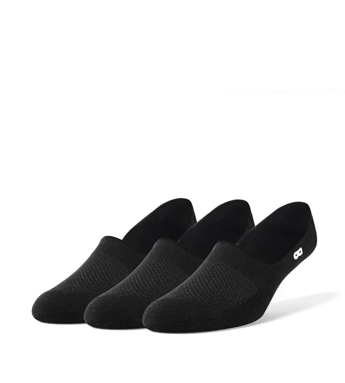 Bowo Cushion No Show Black White Socks 3 Pack Men Pair Of Thieves No Show