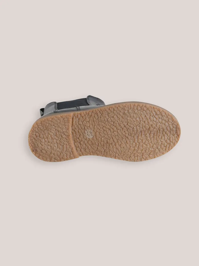 Boys Cyrillus Shoes Leather Chelsea Boots Marine