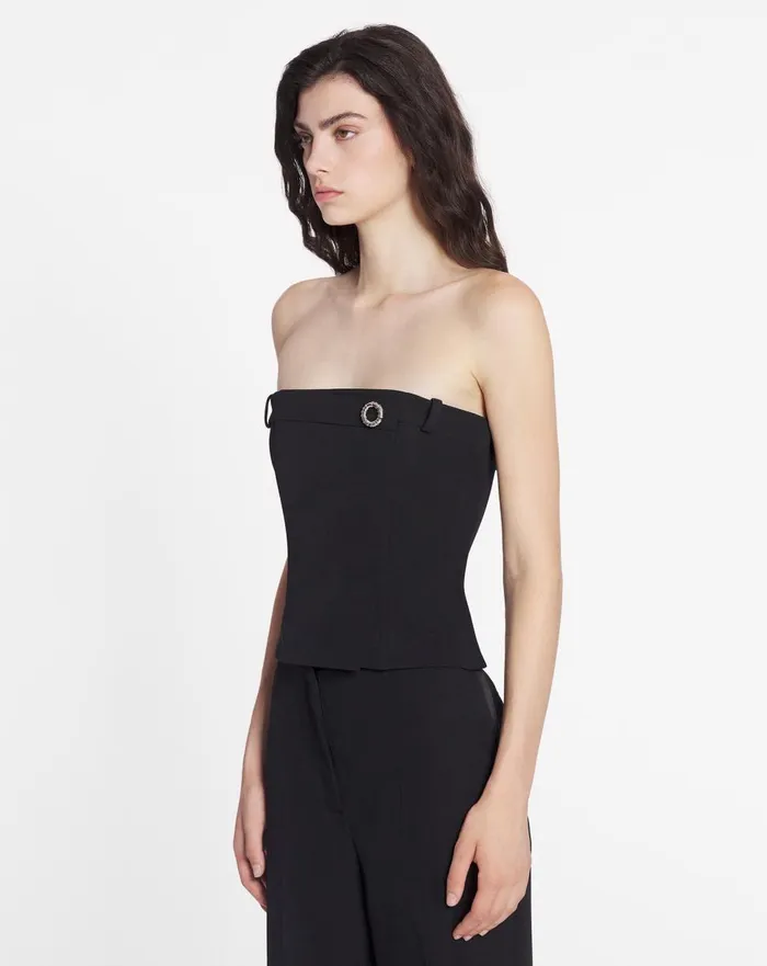Bustier Mlodie Jewel Detail Black Women Lanvin Tops Bustier Mlodie Jewel Detail Black Women Lanvin Tops