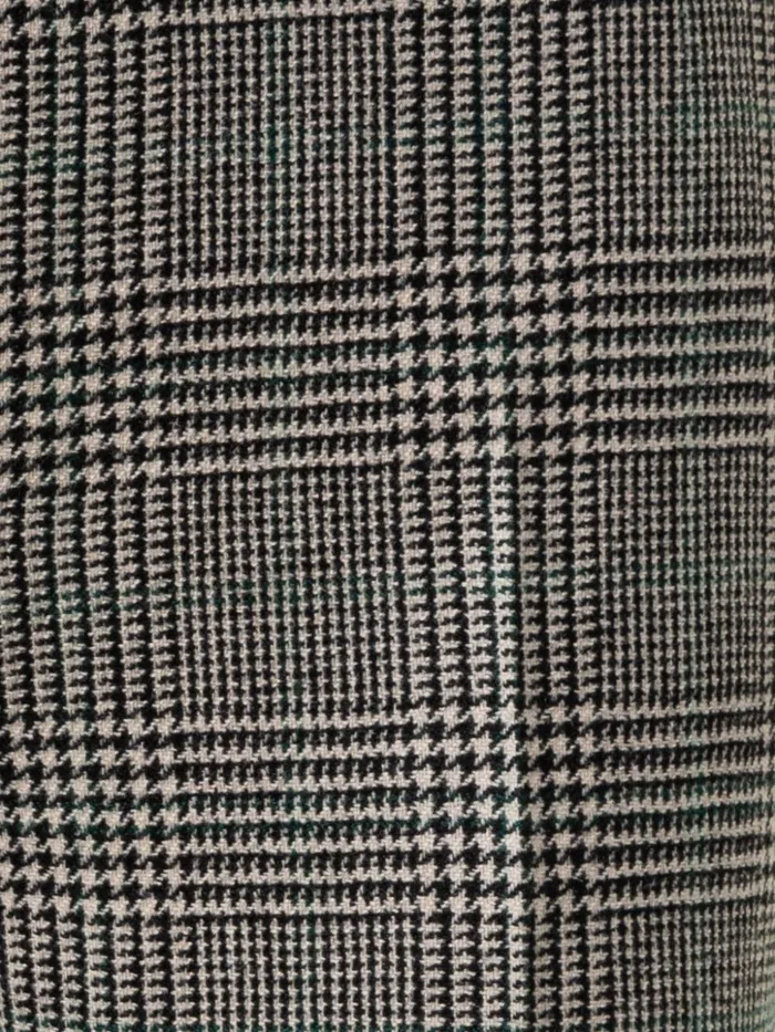 Cashmere Bootcut Pants With Prince Of Wales Check Greigeblack Women Akris Cashmere