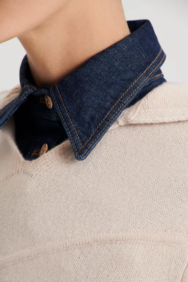 CASHMERE HOODED SWEATER WHEAT Knitwear Scanlan Theodore Women CASHMERE HOODED SWEATER WHEAT Knitwear Scanlan Theodore Women
