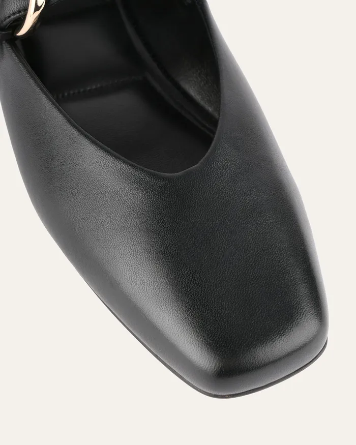 CASUAL jomercer Women Annabelle casual flats black leather CASUAL jomercer Women Annabelle casual flats black leather