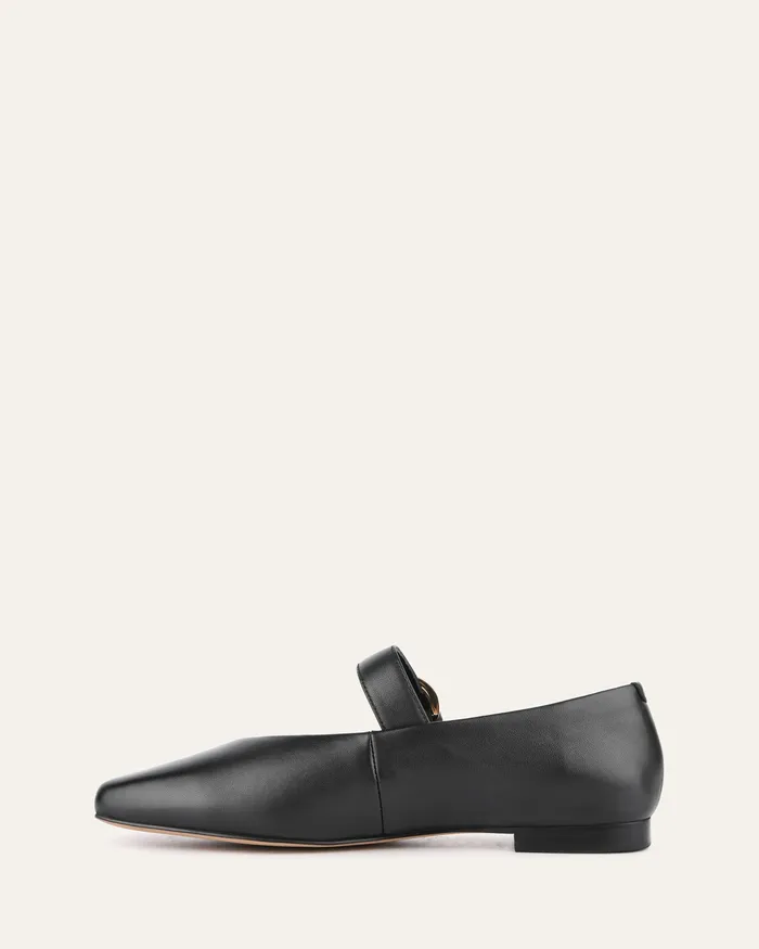 CASUAL jomercer Women Annabelle casual flats black leather CASUAL jomercer Women Annabelle casual flats black leather