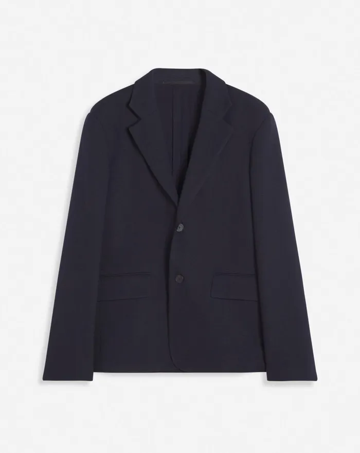 Casual Singlebreasted Jacket Dark Navuy Blue Men Lanvin Coats and Jackets