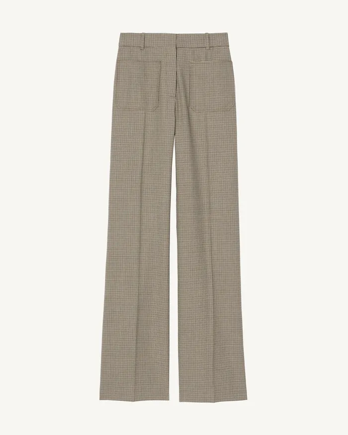 CHRISTOPHE PANT Brown Houndstooth Pants and Shorts Nili Lotan Women