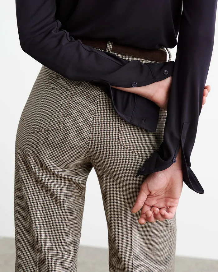 CHRISTOPHE PANT Brown Houndstooth Pants and Shorts Nili Lotan Women