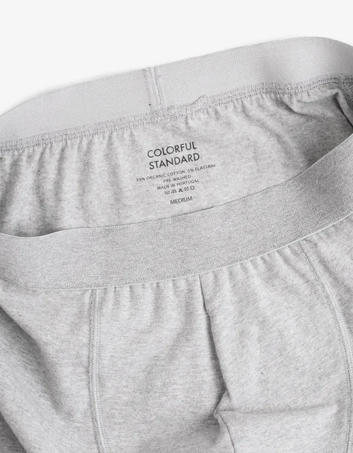 Classic Organic Boxer Briefs 8211 Snow Melange Men Underwear Colorfulstandard