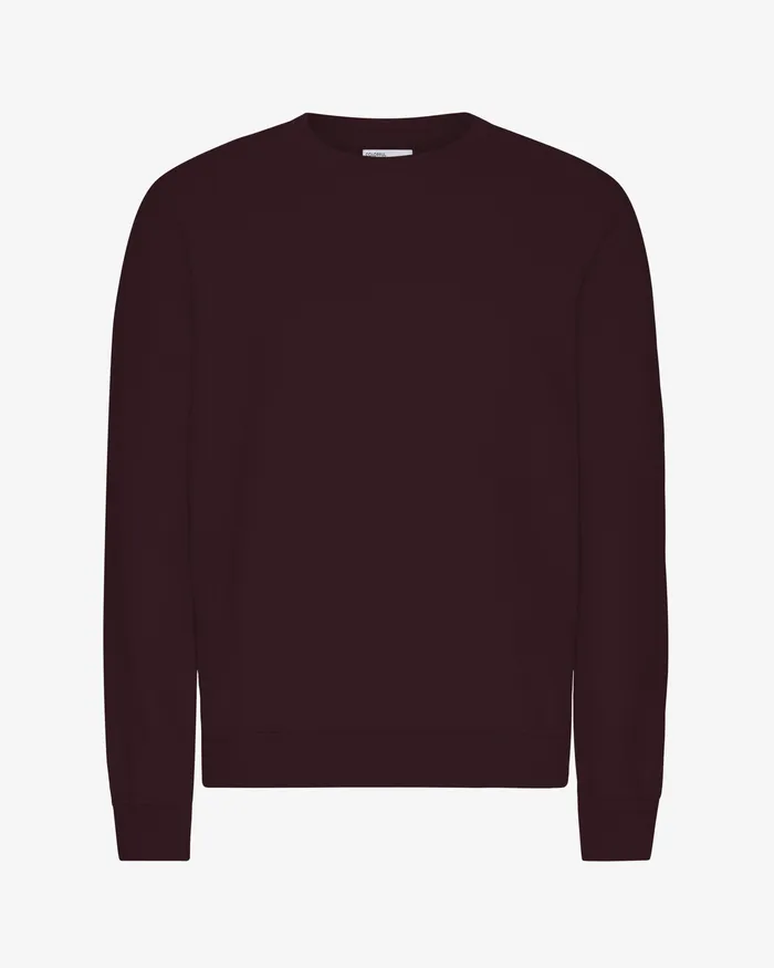 Classic Organic Crew 8211 Oxblood Red Crewneck Sweatshirts Colorfulstandard Men