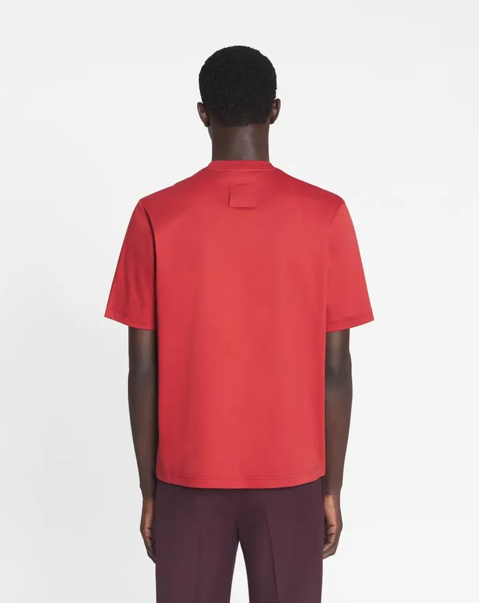 Classic Tshirt With An Archives Print Turkish Red Men Lanvin Tshirts and Polos
