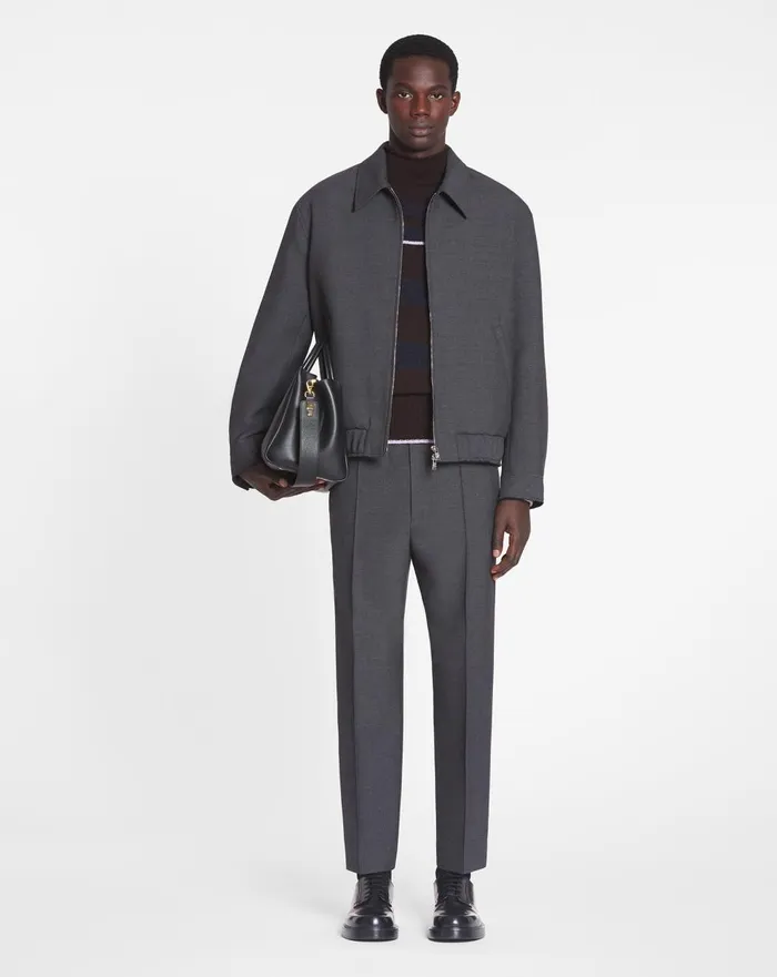 Classic Zipped Jacket Anthracite Men Lanvin Coats and Jackets
