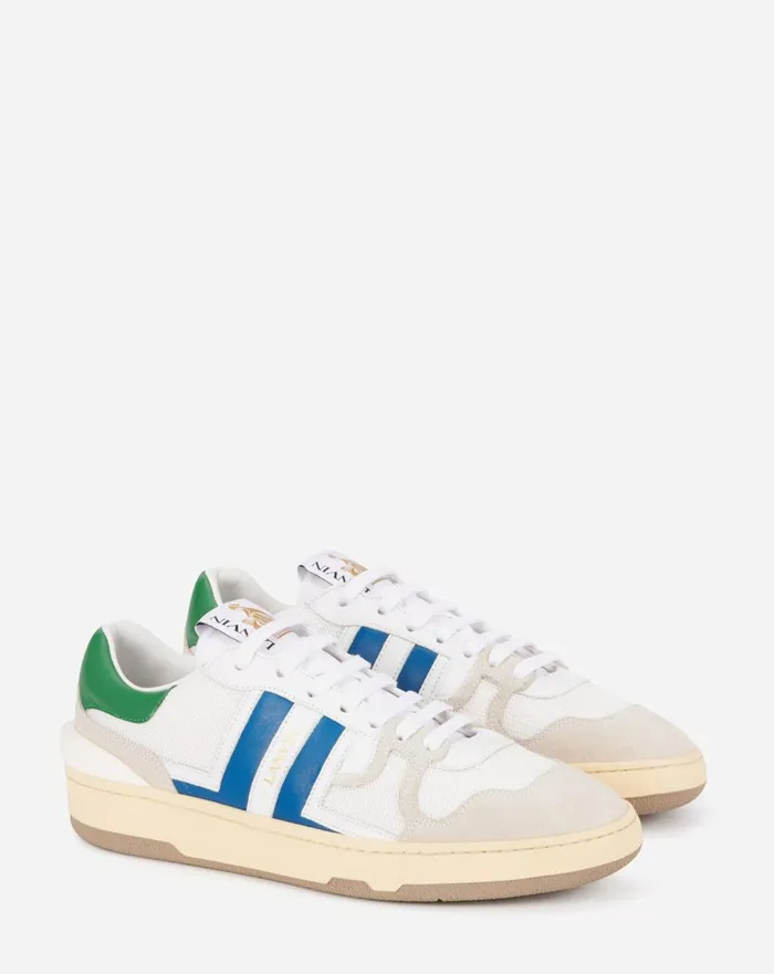 Clay Low Top Sneakers Whiteblue Men Lanvin Sneakers