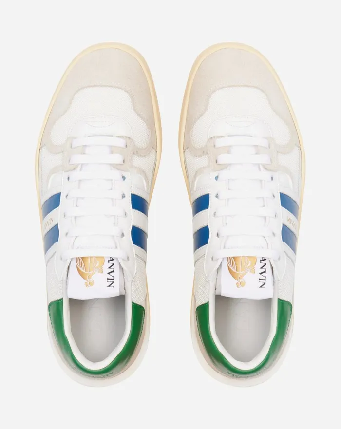 Clay Low Top Sneakers Whiteblue Men Lanvin Sneakers