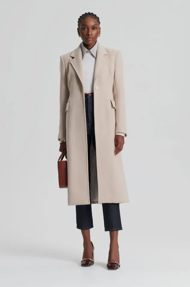 Coats Scanlan Theodore Women TAILORED COAT NOUGAT