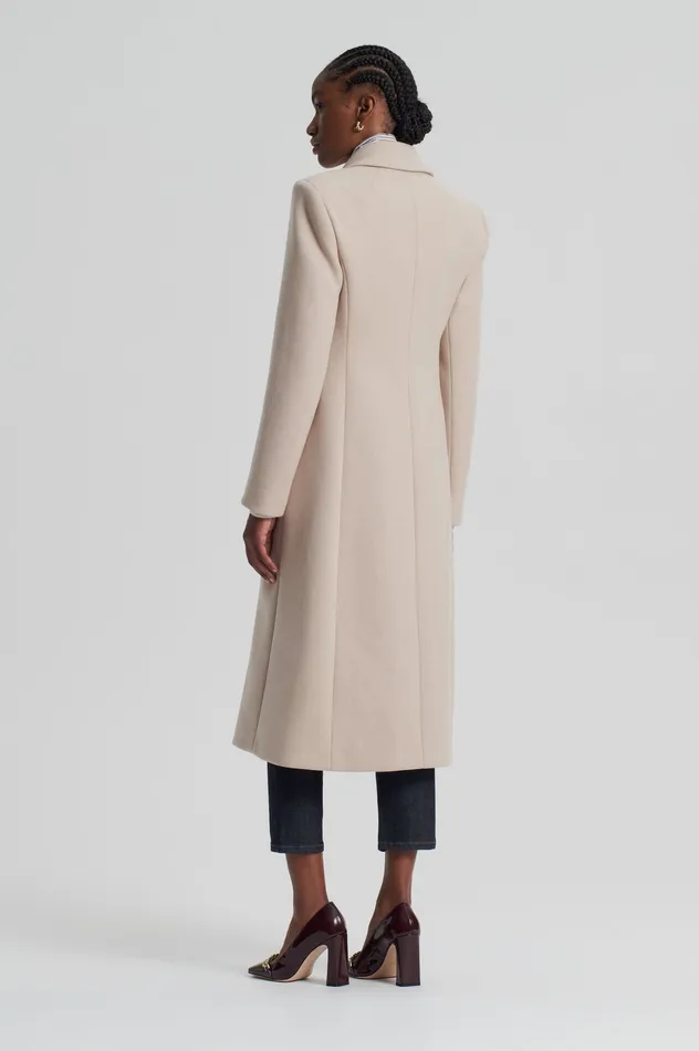 Coats Scanlan Theodore Women TAILORED COAT NOUGAT Coats Scanlan Theodore Women TAILORED COAT NOUGAT