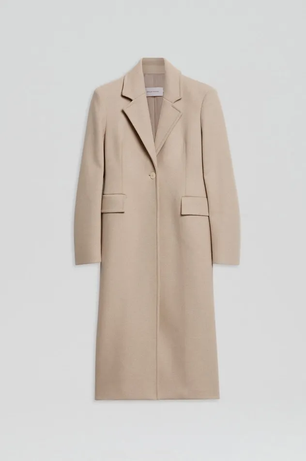 Coats Scanlan Theodore Women TAILORED COAT NOUGAT Coats Scanlan Theodore Women TAILORED COAT NOUGAT