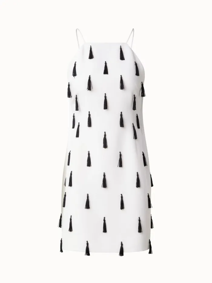 Cocktail Dress With Tassels Ecru Women Akris Dresses