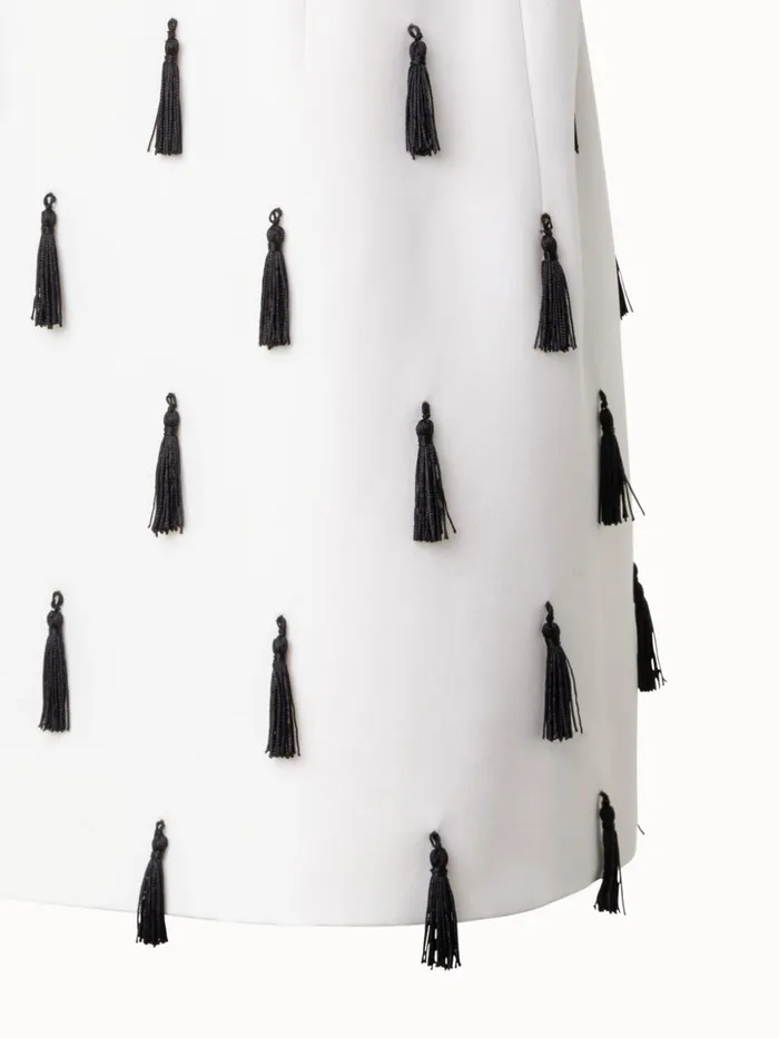 Cocktail Dress With Tassels Ecru Women Akris Dresses