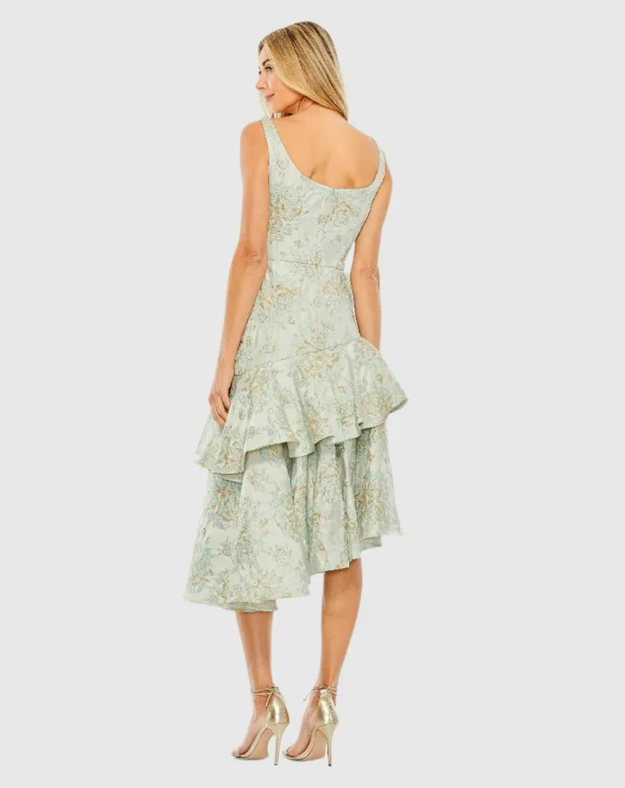 Cocktail Dresses Rose Detail Asymmetrical Brocade Dress French Blue Mac Duggal Women Cocktail Dresses Rose Detail Asymmetrical Brocade Dress French Blue Mac Duggal Women