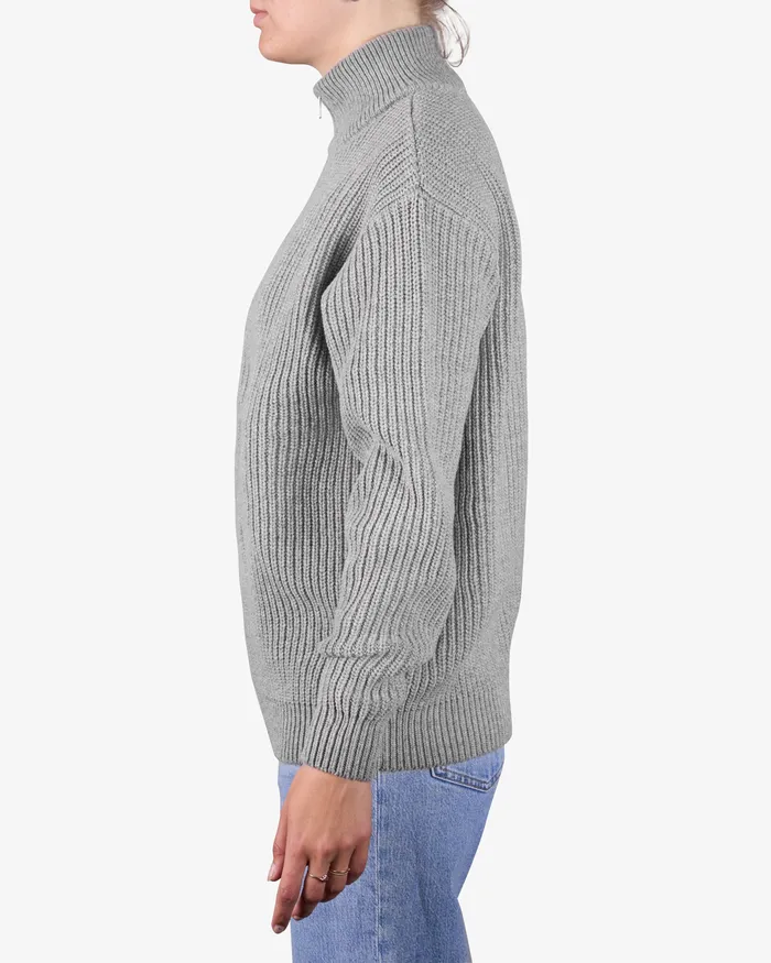 Colorfulstandard Knit Sweaters Women Merino Quarter Zip 8211 Ivory White