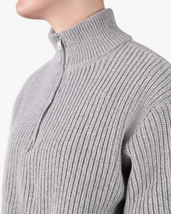 Colorfulstandard Knit Sweaters Women Merino Quarter Zip 8211 Ivory White
