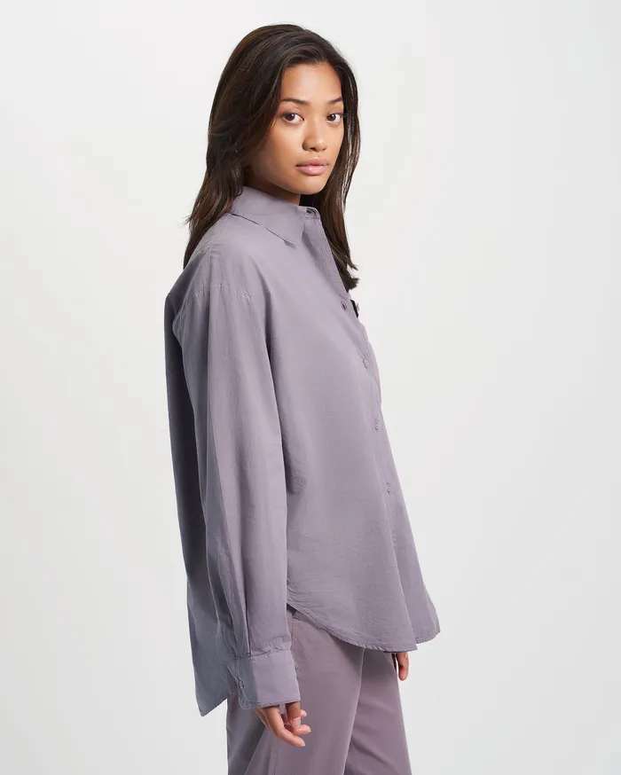 Colorfulstandard Organic Oversized Shirt 8211 Cloudy Grey Women Shirts